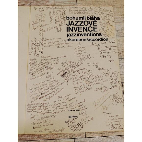 Jazzové Invence 1985 Accordion Vintage Sheet‎ Music Czech Panton Signed Ephemera - Picture 5 of 13